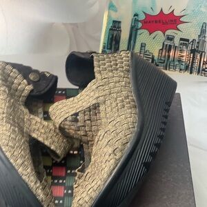 BM BERNIE MEV  Woven Slip-On WEDGE SHOES